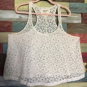 Lace racer back blouse